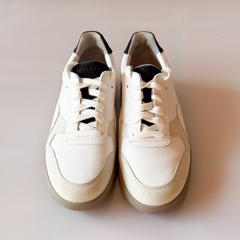 NWOT Everlane White Stone Leather Court Sneakers Womens 8.5 - Picture 2 of 7